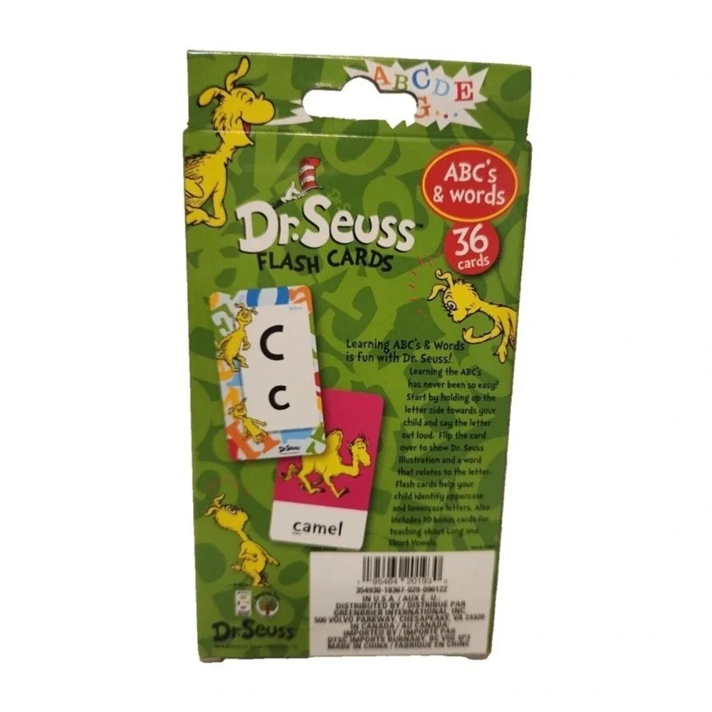 Dr. Seuss Learning Flash Cards: ABC's & Words/Colors & Shapes/Numbers - Lot of 3